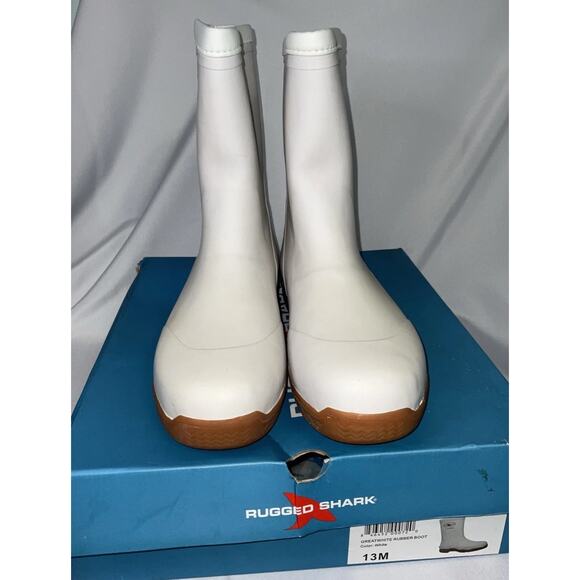 NIB Men "Rugged Shark " Waterproof Deck Boots Color:Great-White US13M - Picture 3 of 16